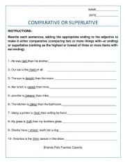 comparative or superlative