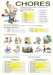 English Worksheet: CHORES