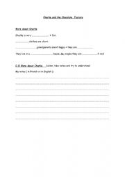 English Worksheet: charlie and the chocolate factory