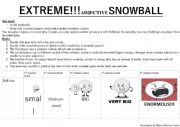 Extreme Adjectives Snowball Game