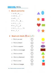 English Worksheet: Shapes