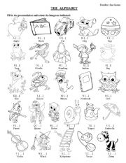 English Worksheet: The Alphabet 