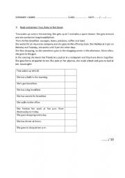 English Worksheet: Daily routine and simple present
