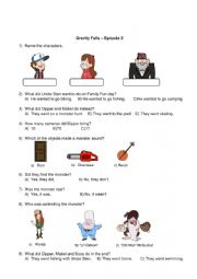 Gravity Falls - Episode 2 Activity