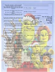 English Worksheet: SHREK THE HALLS-TASKS 2