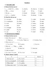 English Worksheet: Lets go 1