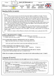 English Worksheet: End_ofoterm test n1