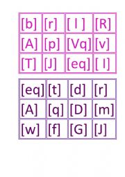 English Worksheet: Bingo transription