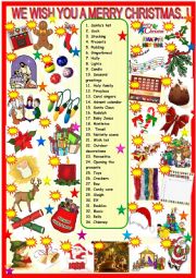 English Worksheet: Christmas: matching activity