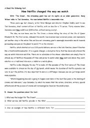 English Worksheet: MEDIA and addictions