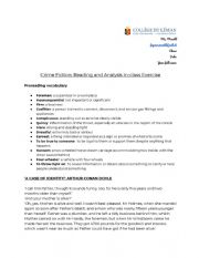 English Worksheet: A Case of Identity Worksheet 