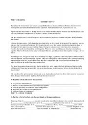 English Worksheet: SISTERLY LOVE