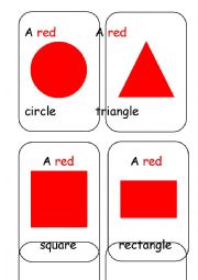 English Worksheet: Shapes and colours happy families game