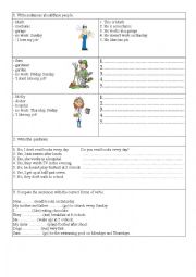 English Worksheet: Present Simple Activities