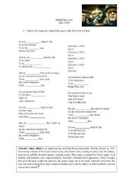 English Worksheet: Song Behind blue eyes from Limp Bizkit