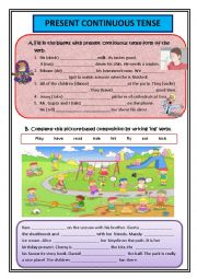 English Worksheet: Present continuous