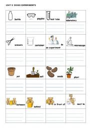 English Worksheet: doing experiments