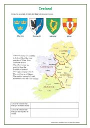 English Worksheet: Ireland counties and provinces