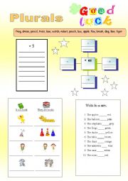 English Worksheet: Plurals  / elementary test