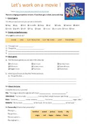 English Worksheet: Sing movie_trailer