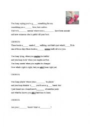 English Worksheet: These Boots Are Made For Walking