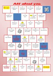 English Worksheet: Greeting board game