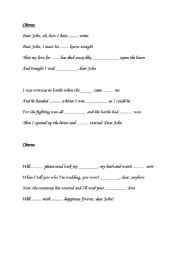 English Worksheet: Dear John