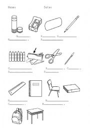 English Worksheet: School