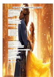 English Worksheet: Beauty and the Beast (Ariana Grande)