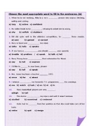 English Worksheet: Collocations