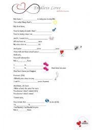 English Worksheet: Endless Love