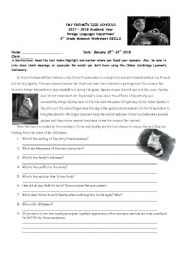 English Worksheet: Cloze test