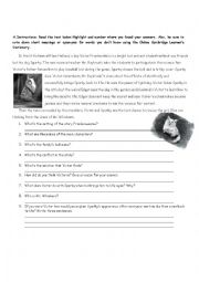 English Worksheet: Reading activity