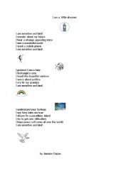 English Worksheet: A poem by Jasmine