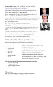 English Worksheet: David Bowie