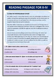 English Worksheet: COMPREHENSION