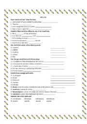 English Worksheet: spelling