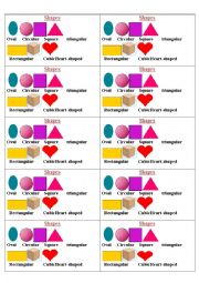 English Worksheet: shapes