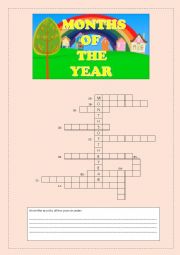 English Worksheet: Months of the Year