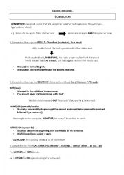 English Worksheet: Connectors _ 9th Grade
