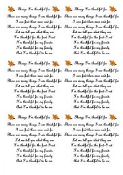 Thanksgiving song