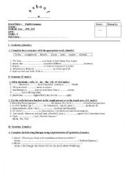 English Worksheet: quiz