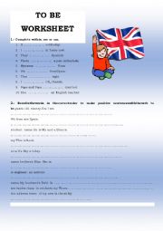 English Worksheet: TO BE