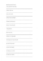 English Worksheet: Present Continuous