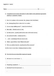 English Worksheet: English III and IV