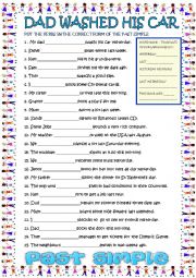 English Worksheet: Past simple regular for beginners