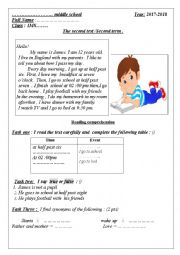 English Worksheet: TEST ELEMENTARY