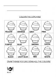 English Worksheet: Colours