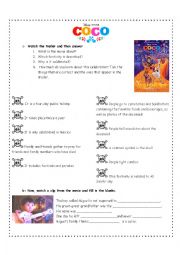 English Worksheet: Coco