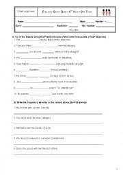English Worksheet: Grammar Quiz